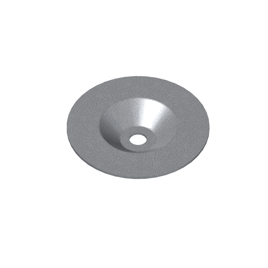 Pressure plate diam. 50mm hole 6,3mm deep recess