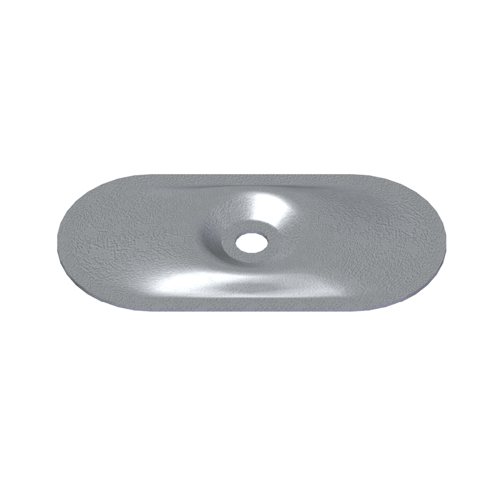 PP 82x40mm hole 7,0mm high recess