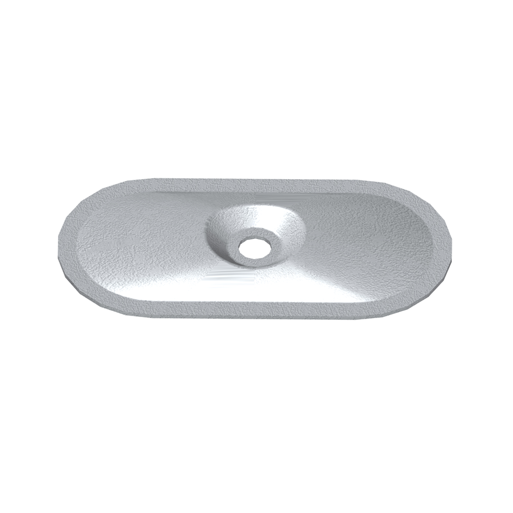 PP 82x40mm hole 7,0mm extra high recess