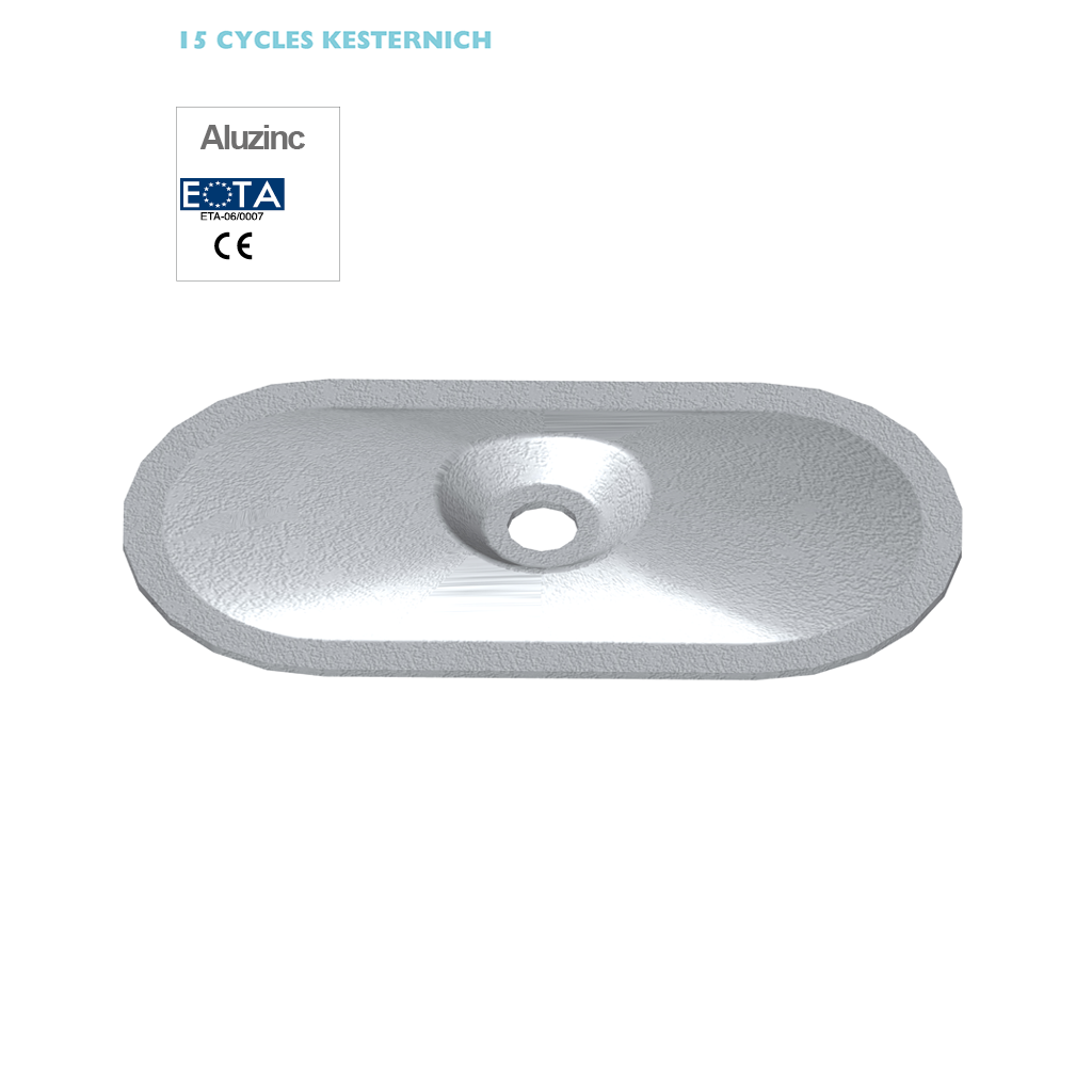 PP 82x40mm hole 7,0mm extra high recess