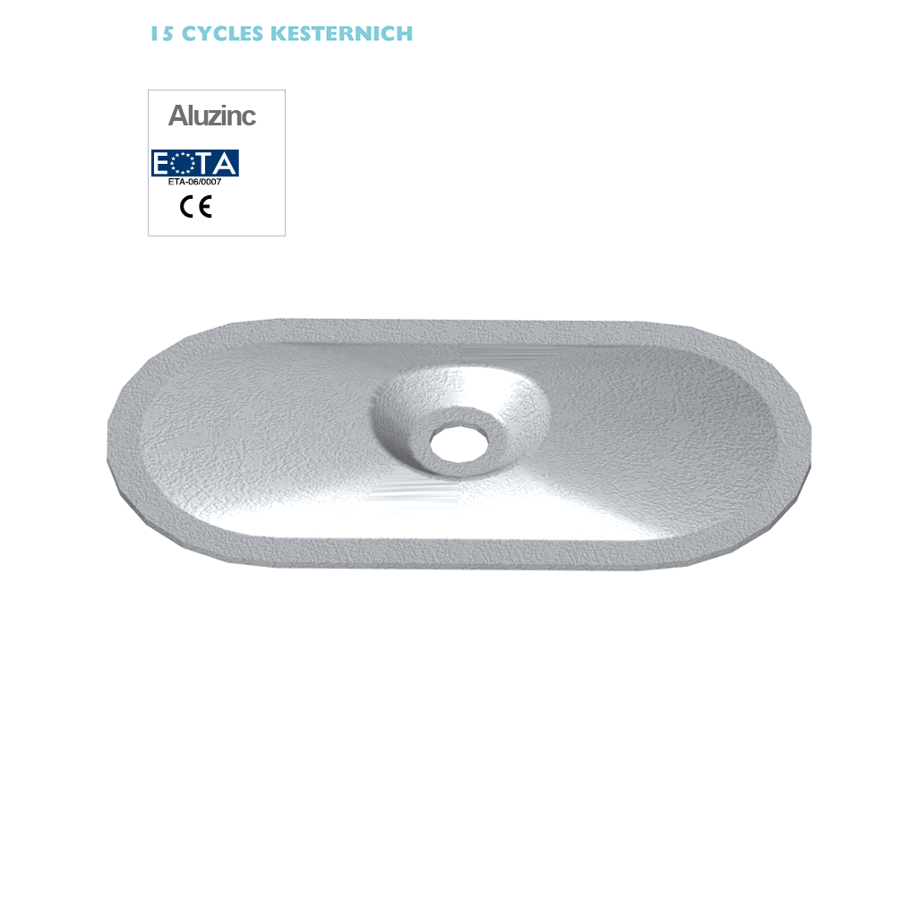 PP 82x40mm hole 4,85mm extra high recess