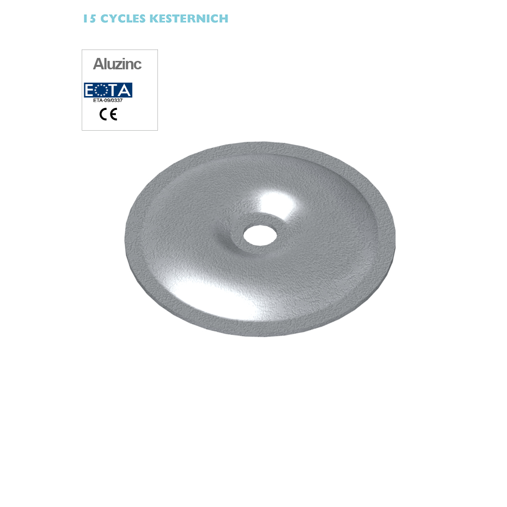 Eurofast aluzinc deckingplate. Size Ø 51 x 0,7mm. 
