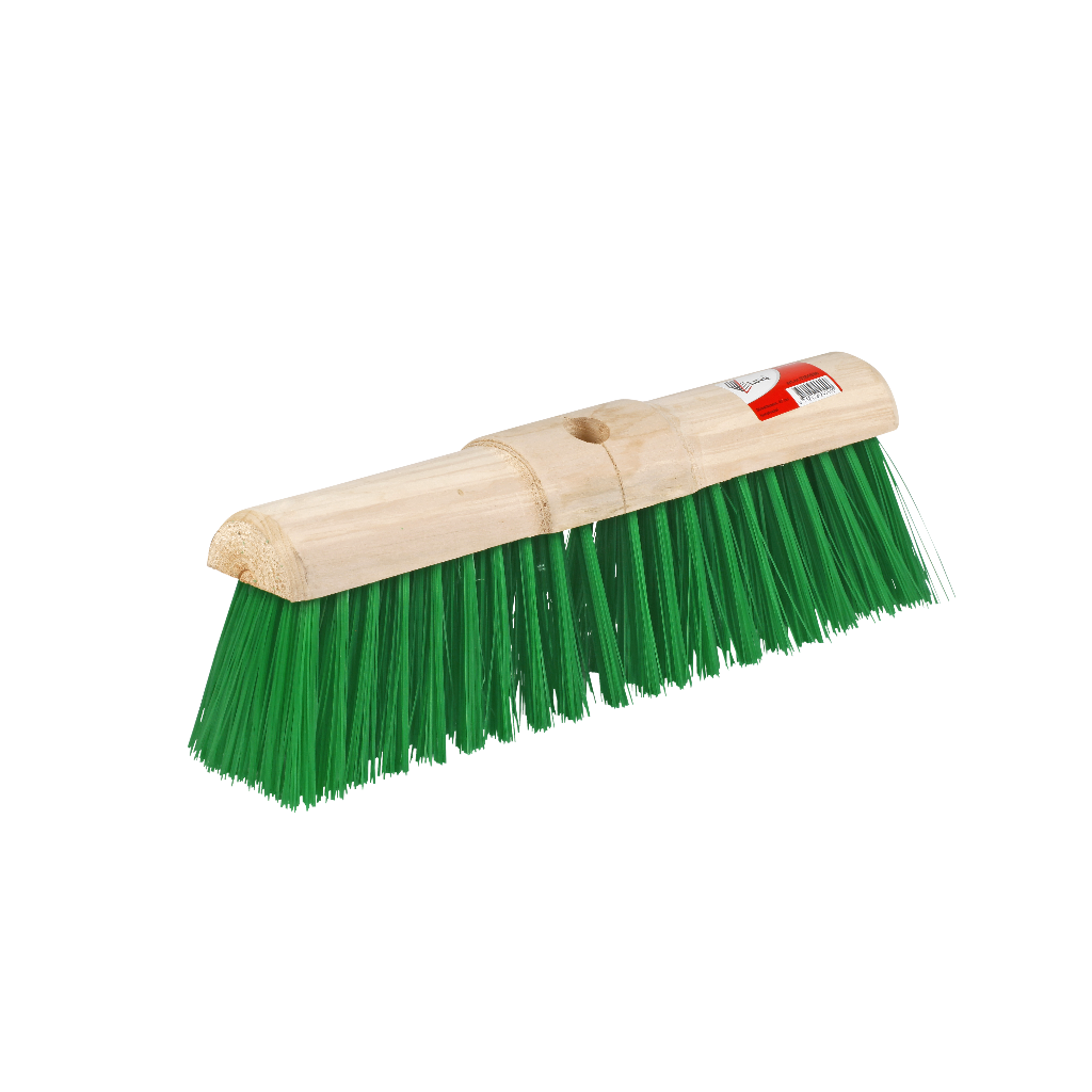 Eurofast reinigings bezem  groen kunststof 45cm