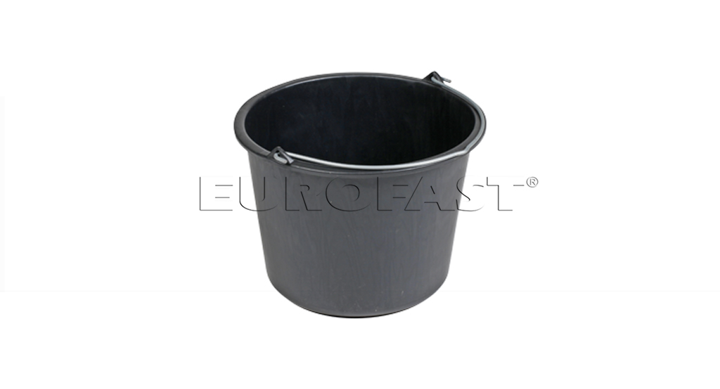 Eurofast emmer zwart kunststof 12lt