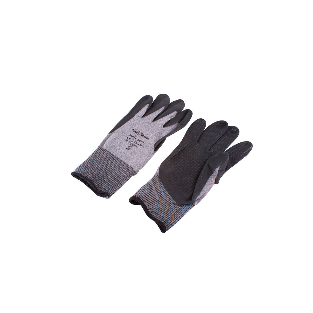Werkhandschoen nylon nitrildots m10