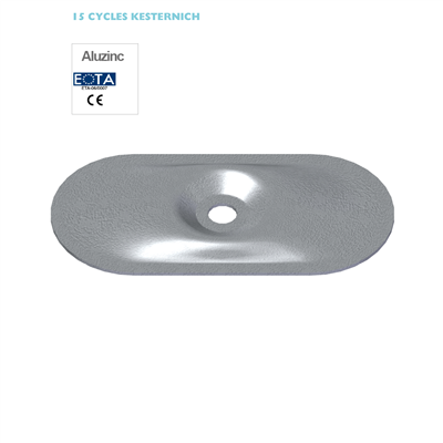 PP 82x40mm hole 7,0mm high recess