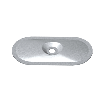 PP 82x40mm hole 7,0mm extra high recess
