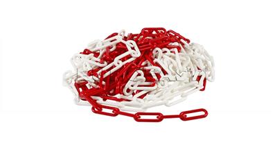 Alprokon ketting rood-wit pvc lengte 10 meters