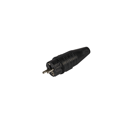 Stekker 220v rubber 2p+ra zwaar
