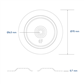 Pressure plate diam. 70mm hole 6,0mm high recess