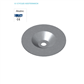Pressure plate diam. 50mm hole 6,3mm deep recess