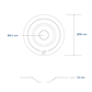 Pressure plate diam. 50mm hole 6,3mm deep recess