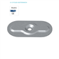 Pressure plate 80x40mm hole 6,5mm normal recess