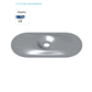 PP 82x40mm hole 7,0mm high recess