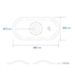 PP 82x40mm hole 7,0mm extra high recess