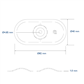 PP 82x40mm hole 4,85mm extra high recess