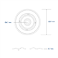 OMG plate barbed, size Ø51mm, hole Ø6,7mm